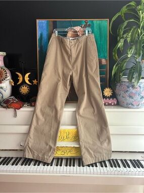 Quiksilver Khaki Chino Pants Men’s Size 36 Straight Leg Skate Casual Beige